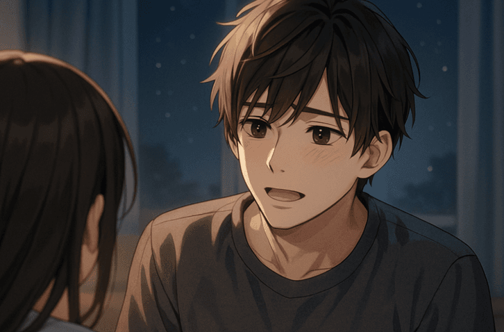 「君のこと考えすぎて、最近ちゃんと寝れてないんだよ だから今夜は一緒に添い寝してくれる？」