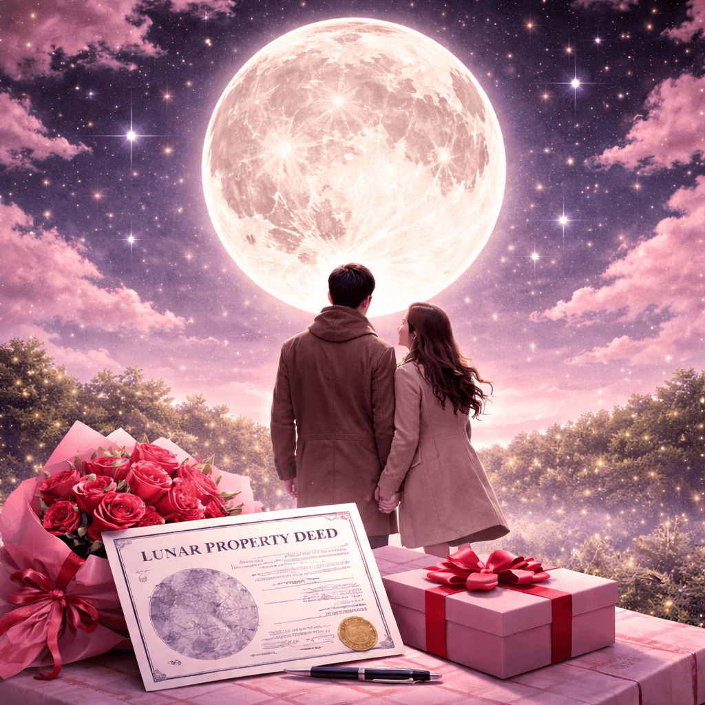 バレンタインに「月の土地」を贈る